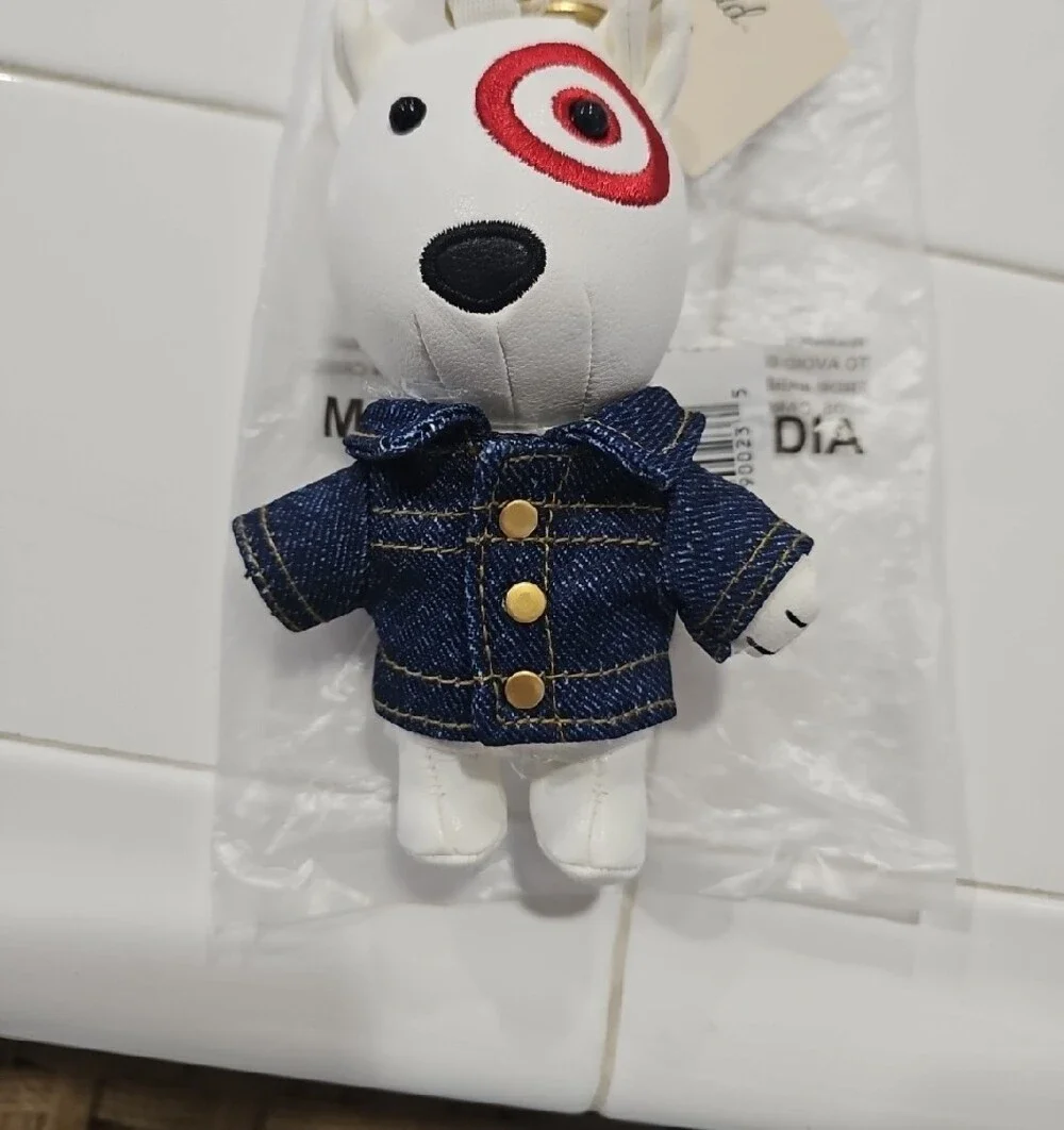 Target Exclusive Universal Thread White Bull Dog Keychain